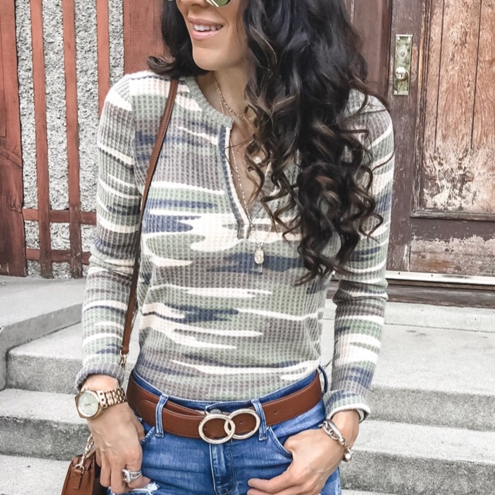 Socialite camo print thermal